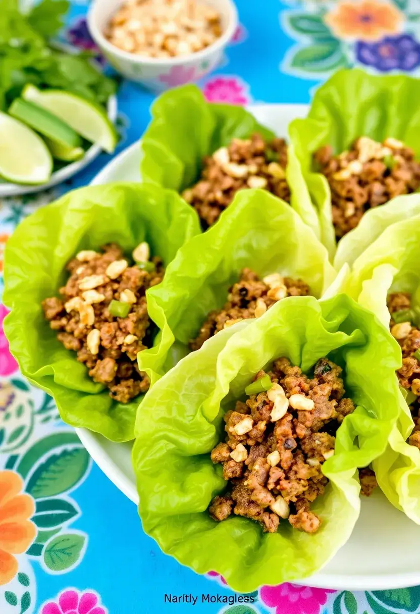25 Carnivore Ground Lamb Recipes for Protein Packed Meals 12. Thai Lamb Lettuce Wraps