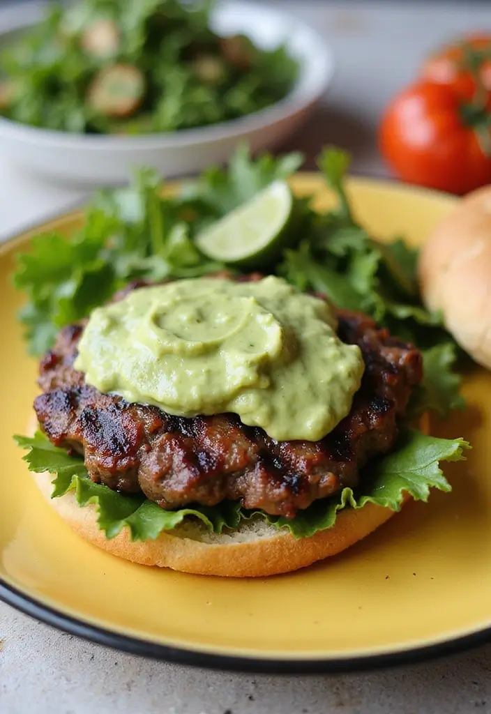 25 Carnivore Ground Lamb Recipes for Protein Packed Meals 2. Lamb Burgers with Avocado Sauce