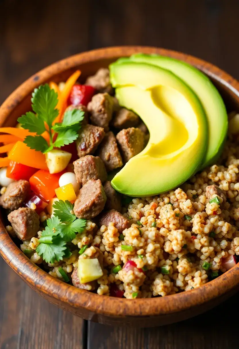 25 Carnivore Ground Lamb Recipes for Protein Packed Meals 8. Lamb and Quinoa Bowl