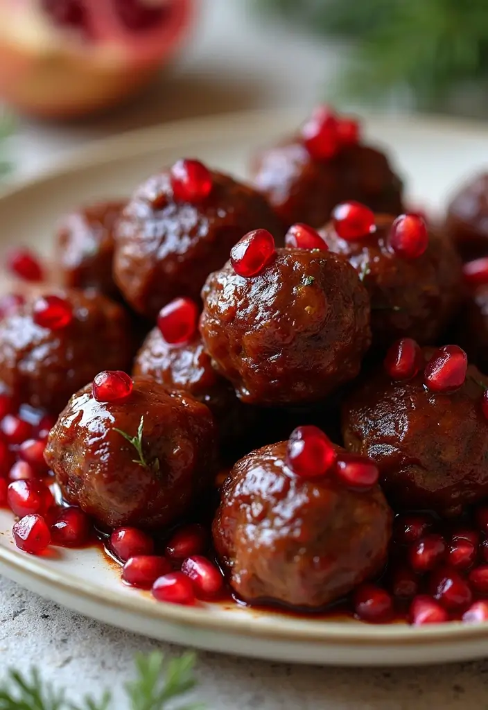 25 Christmas Lamb Recipes for Elegant Holiday Feasts 9. Pomegranate Glazed Lamb Meatballs