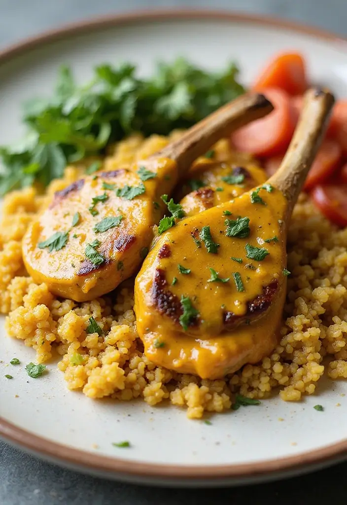 25 Lamb Chop and Pasta Recipes Creamy and Irresistible 21. Creamy Coconut Curry Lamb Chops with Quinoa