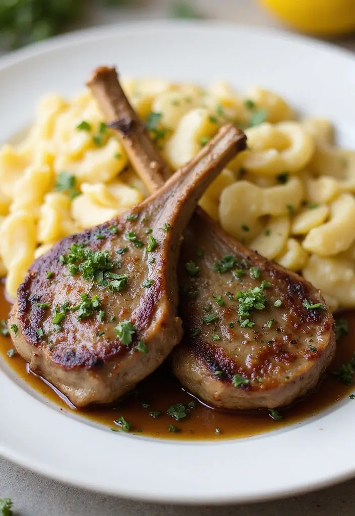 25 Lamb Chop and Pasta Recipes Creamy and Irresistible 25. Summertime Herb Lamb Chops with Creamy Macaroni