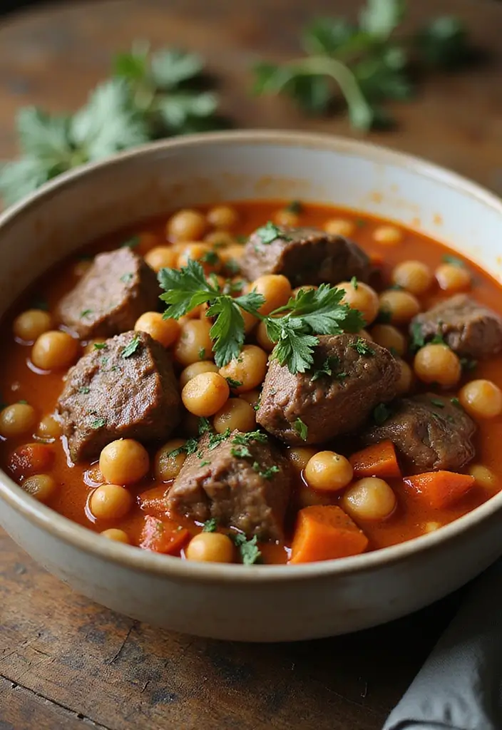 25+ Lamb Dinner Recipes for Special and Everyday Occasions - 18. Lamb and Chickpea Stew