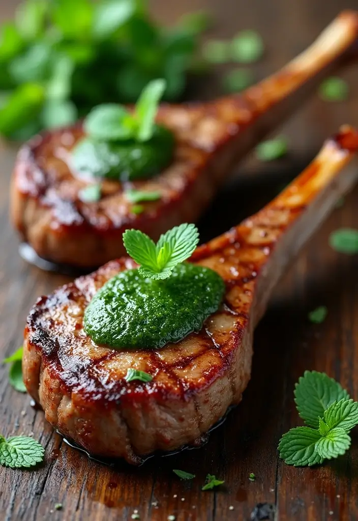 25+ Lamb Dinner Recipes for Special and Everyday Occasions - 2. Simple Lamb Chops with Mint Sauce
