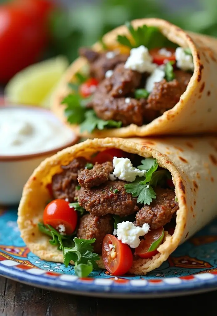 25+ Lamb Dinner Recipes for Special and Everyday Occasions - 5. Greek Lamb and Feta Wraps