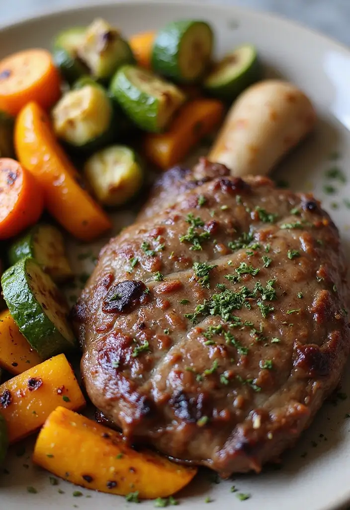 25 Lamb Leg Steak Recipes Hearty and Delicious Ideas 10. Classic Lamb Leg Steak with Grilled Vegetables