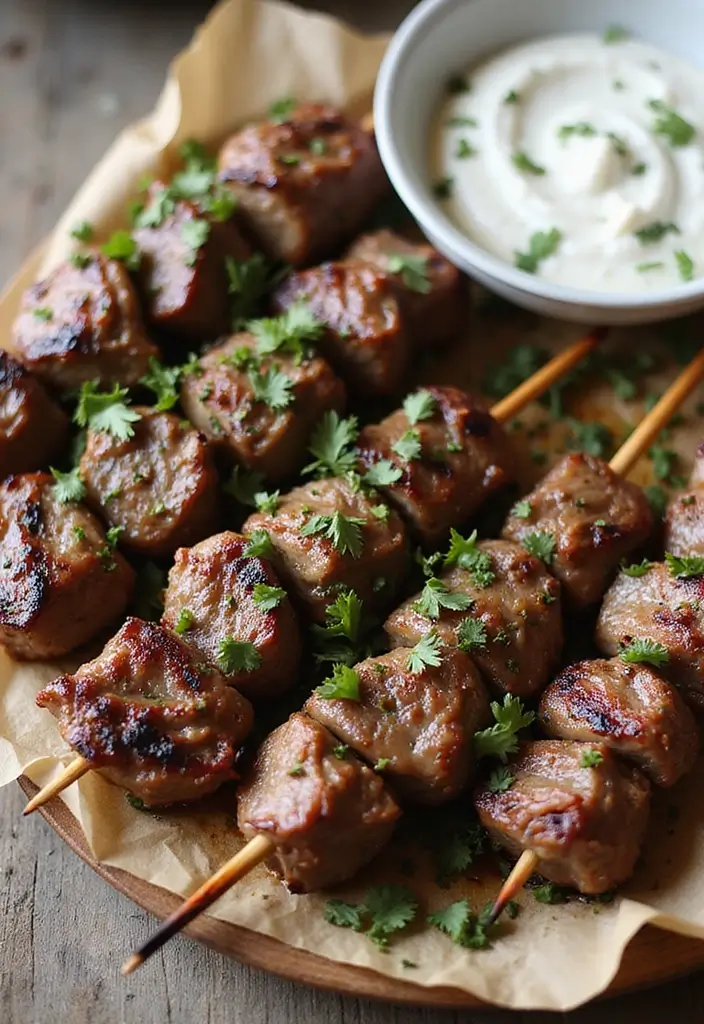25 Lamb Leg Steak Recipes Hearty and Delicious Ideas 24. Herb and Garlic Lamb Leg Steak Skewers