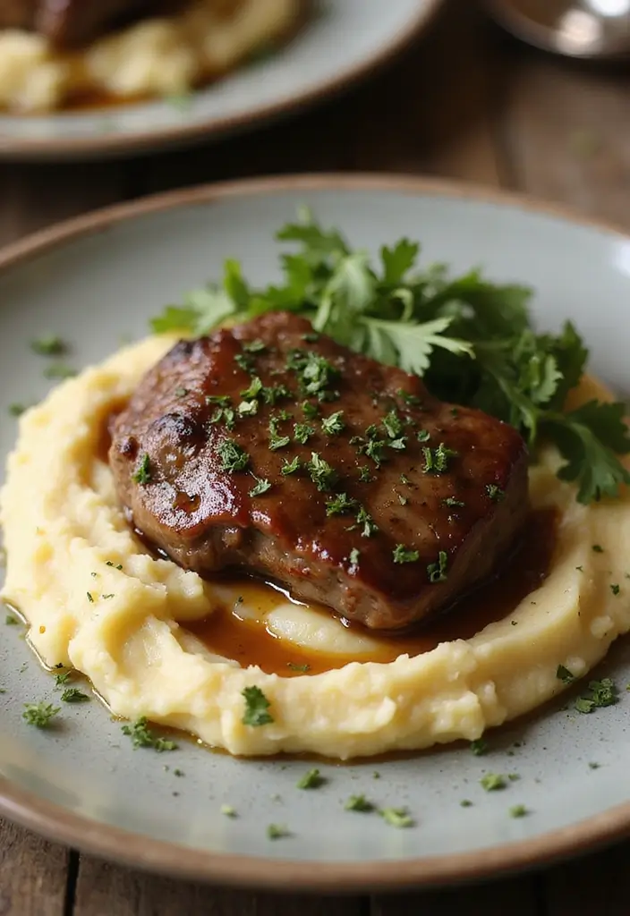 25 Lamb Sirloin Recipes Juicy and Perfectly Cooked 10. Lamb Sirloin with Garlic Mashed Potatoes