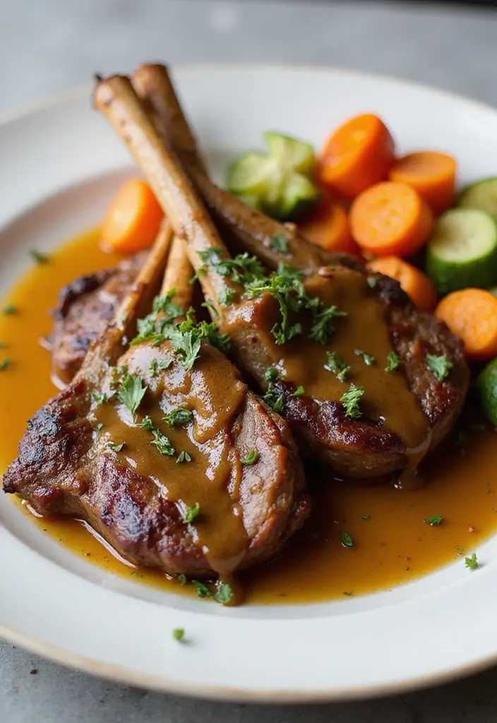 25 Lamb Sirloin Recipes Juicy and Perfectly Cooked 2. Glazed Lamb Sirloin with Honey and Mustard