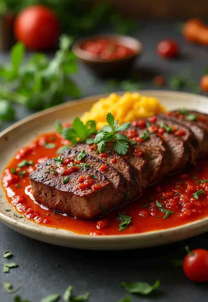 25 Lamb Sirloin Recipes Juicy and Perfectly Cooked 22. Lamb Sirloin with Spicy Harissa Sauce