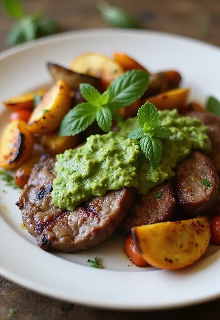 25 Lamb Sirloin Recipes Juicy and Perfectly Cooked 9. Lamb Sirloin with Mint Pesto