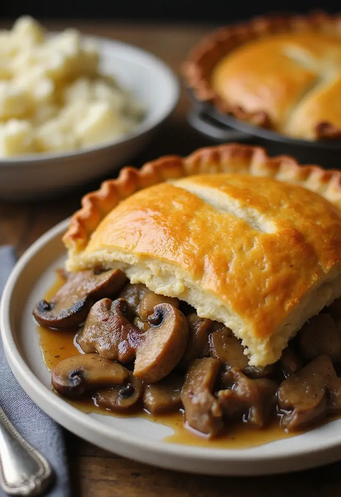 25 Lamb Sirloin Steak Recipes Juicy and Tender Meals 22. Steak and Mushroom Pie with Lamb Sirloin