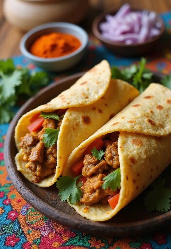 25+ Leftover Lamb Recipes: Clever and Tasty Transformations - 8. Lamb Curry Wraps