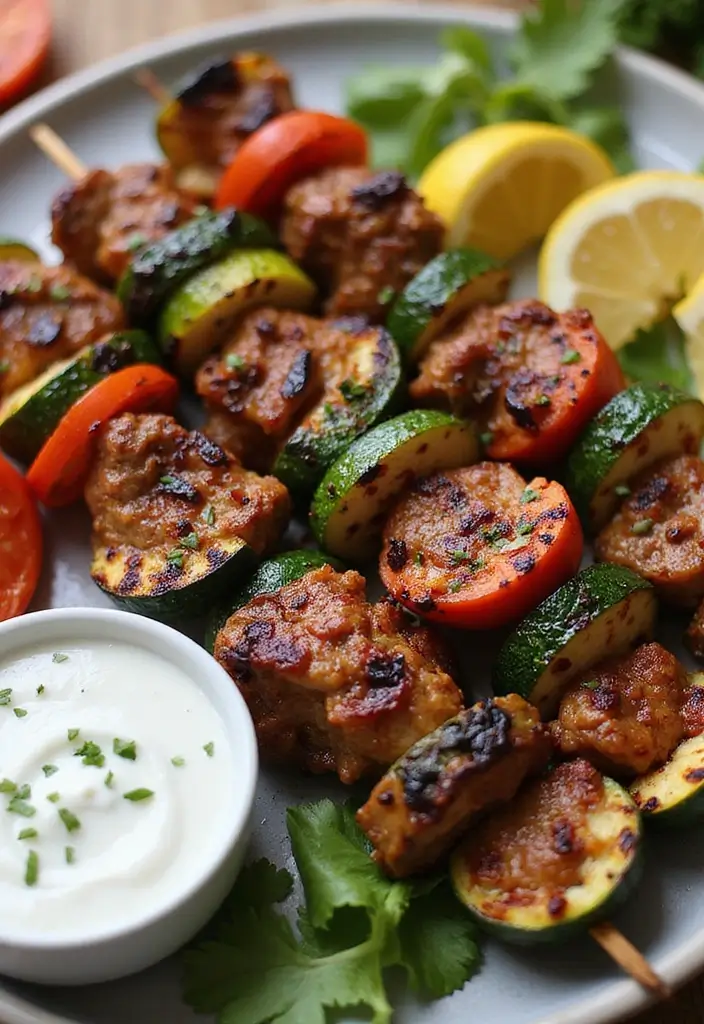 25 Spicy Lamb Recipes Bold and Irresistible Dishes 16. Spicy Lamb and Zucchini Kebabs
