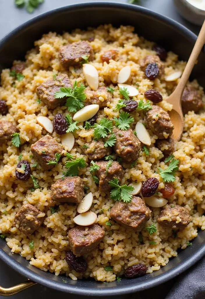 26 Ground Lamb Dinner Recipes Easy and Flavorful 9. One Pan Lamb and Rice Pilaf