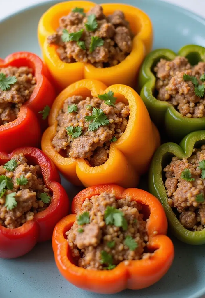 26 Minced Lamb Recipes Healthy and Flavorful Creations 2. Spicy Lamb and Quinoa Stuffed Bell Peppers