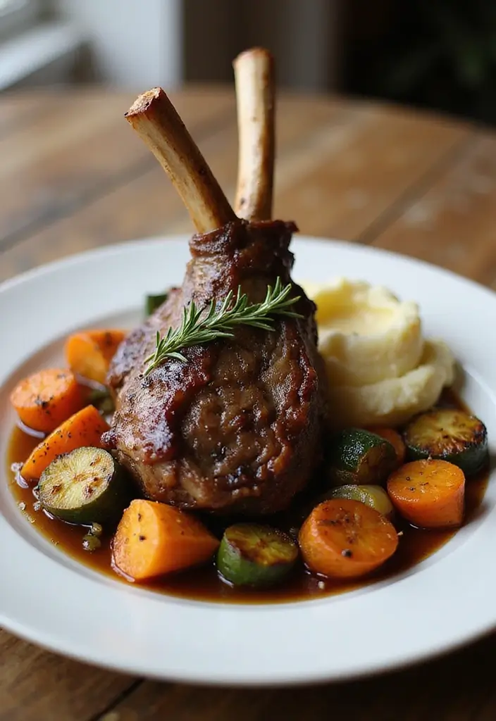 26 Turkish Lamb Recipes Authentic and Flavor Packed 10. Lamb Shank with Garlic and Rosemary