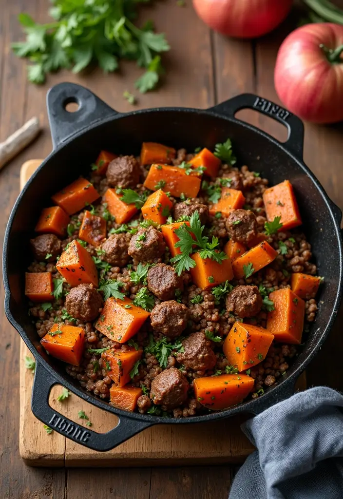 27 Lamb Mince Recipes Quick and Delicious Favorites 16. Lamb Mince and Sweet Potato Skillet