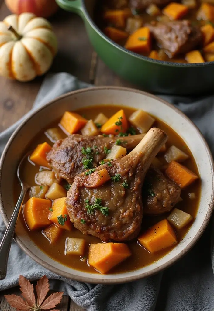 27 Lamb Shank Stew Recipes Rich and Hearty Comfort Food 12. Autumn Harvest Lamb Shank Stew