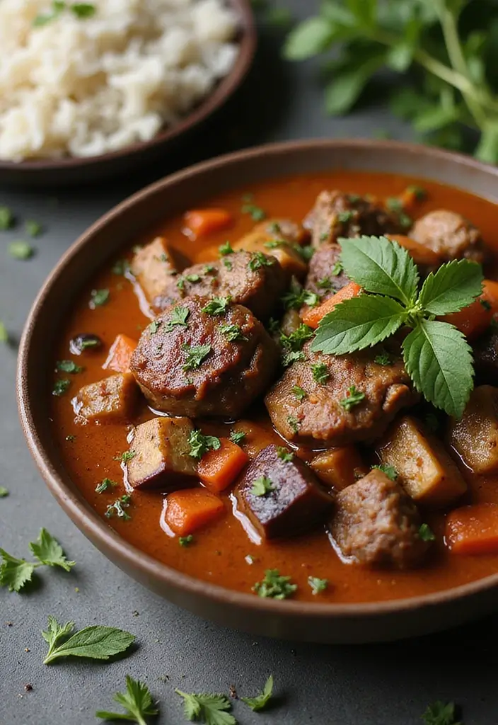 27 Lamb Shank Stew Recipes Rich and Hearty Comfort Food 23. Mediterranean Eggplant Lamb Shank Stew