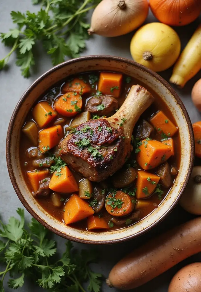 27 Lamb Shank Stew Recipes Rich and Hearty Comfort Food 9. Root Vegetable Lamb Shank Stew