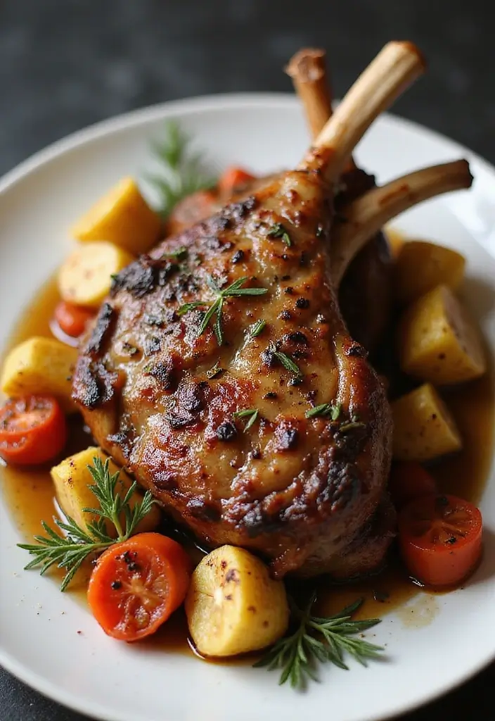 27 Semi Boneless Leg of Lamb Recipes Juicy and Flavor Packed 5. Rosemary and Mustard Glazed Lamb