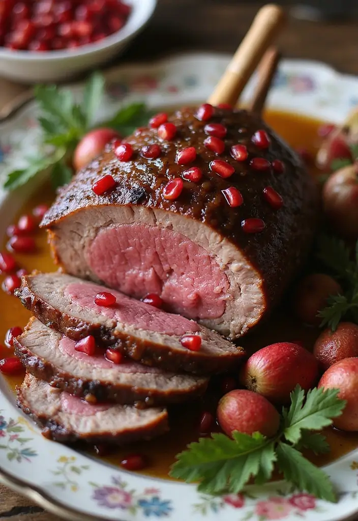 27 Semi Boneless Leg of Lamb Recipes Juicy and Flavor Packed 8. Pomegranate Glazed Lamb