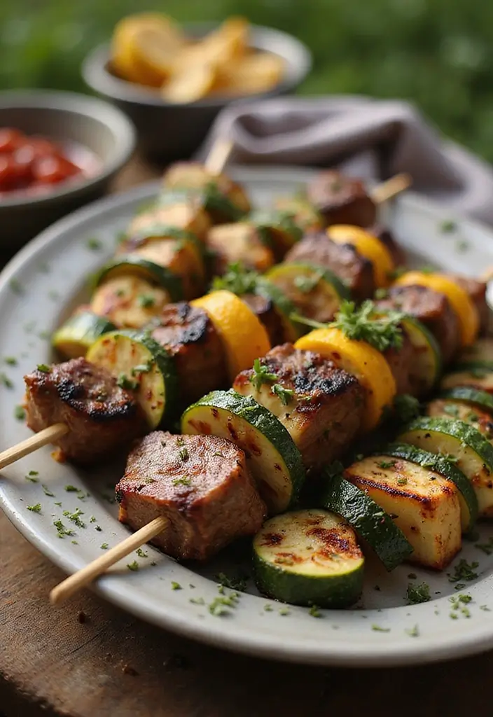 27 Spring Lamb Recipes Fresh and Light Seasonal Dishes 9. Lamb and Zucchini Kebabs
