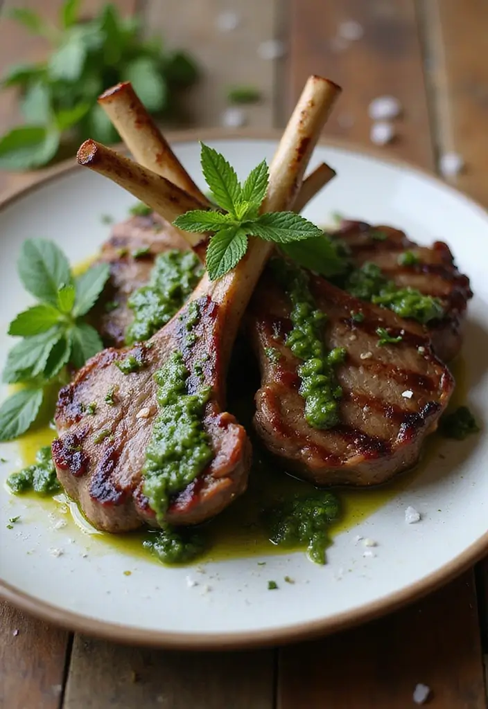 27+ Summer Lamb Recipes Fresh and Grilled Favorites - 1. Grilled Lamb Chops with Mint Chimichurri