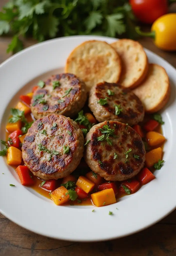 27+ Summer Lamb Recipes Fresh and Grilled Favorites - 15. Lamb Sausage Patties with Peppers