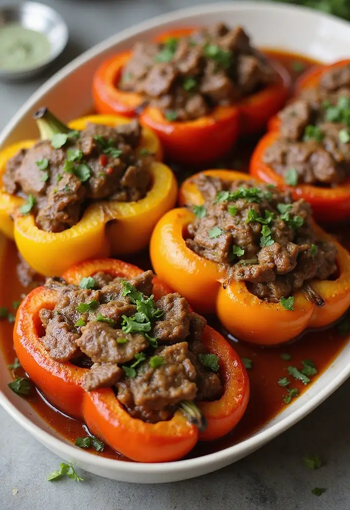 27+ Summer Lamb Recipes Fresh and Grilled Favorites - 18. Mediterranean Lamb Stuffed Peppers