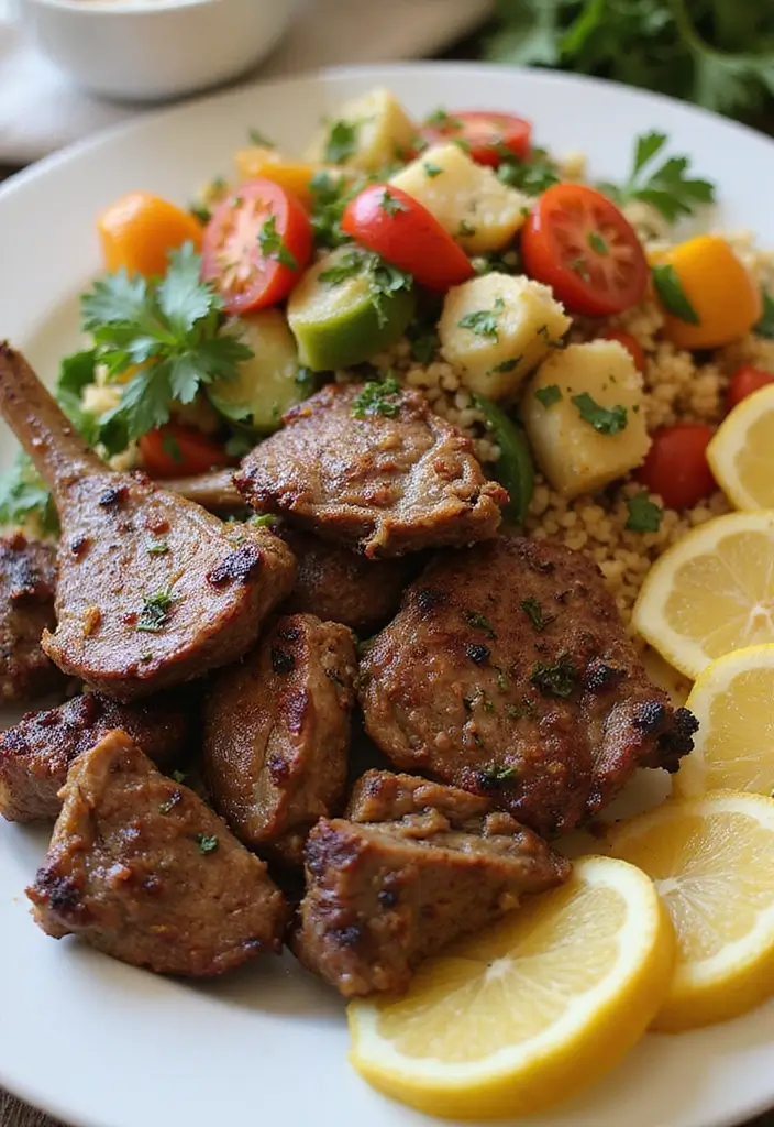 27+ Summer Lamb Recipes Fresh and Grilled Favorites - 21. Grilled Lamb with Couscous Salad
