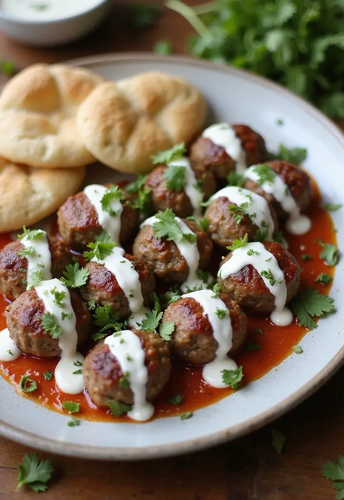 28 Australian Lamb Recipes Iconic and Flavor Packed 6. Lamb Meatballs with Yogurt Sauce