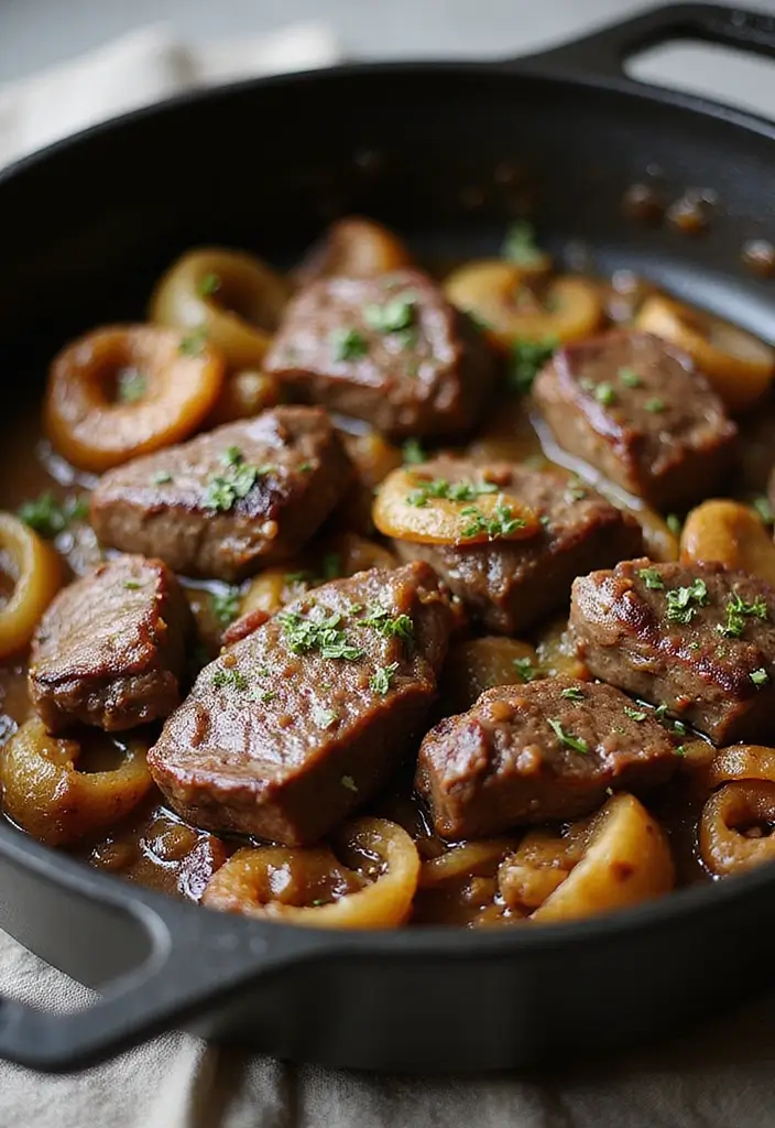 28 Lamb Liver Recipes Packed with Protein and Flavor 4. Lamb Liver and Onion Skillet