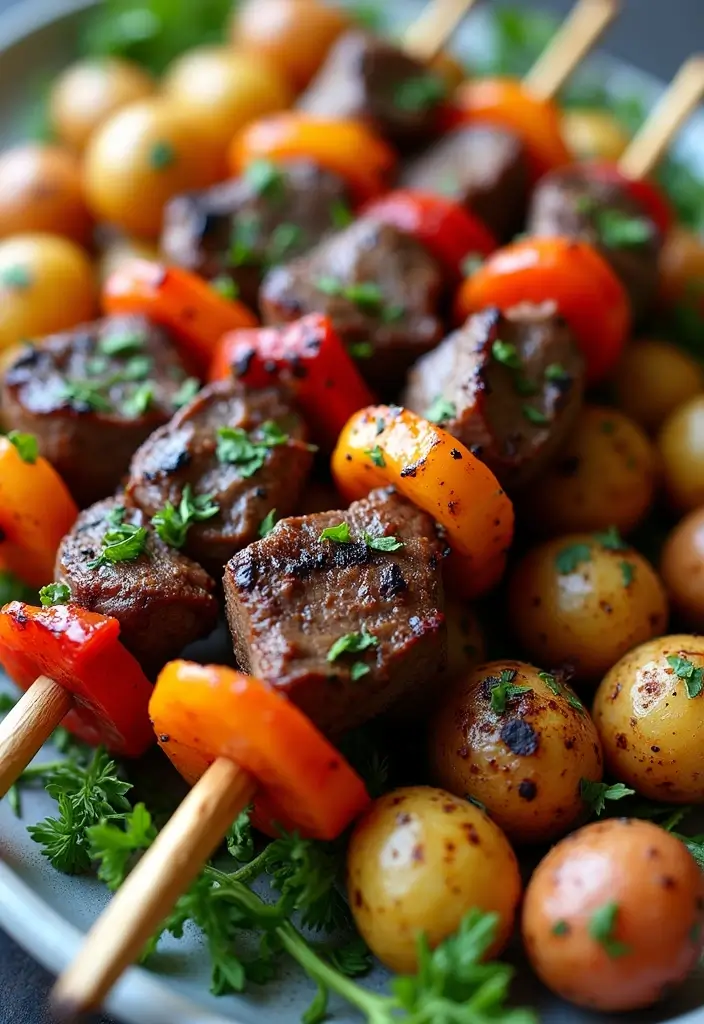 28 Lamb Steak Recipes Perfect for Weeknight or Special Dinners 11. Lamb Steak and Potato Skewers