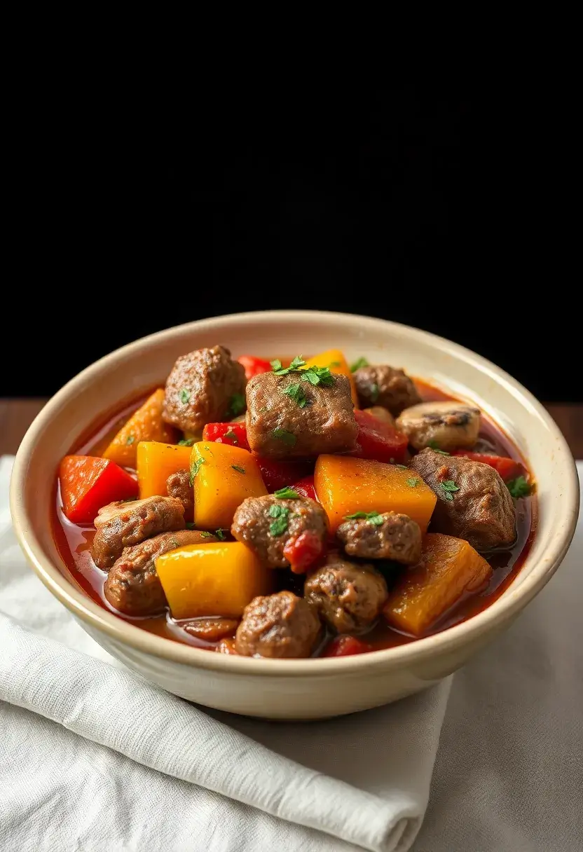 30 Greek Lamb Stew Recipes Packed with Authentic Taste 21. Greek Lamb Stew with Peppers and Mushrooms