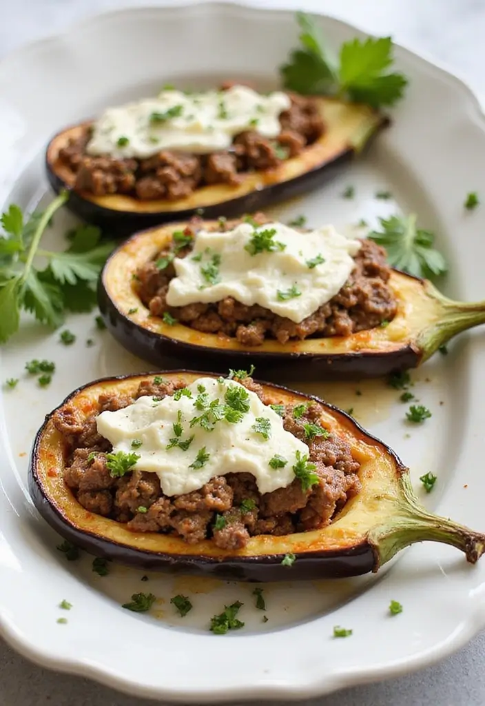 30 Ground Lamb Recipes Juicy and Easy Dinner Ideas 18. Lamb and Feta Stuffed Eggplant