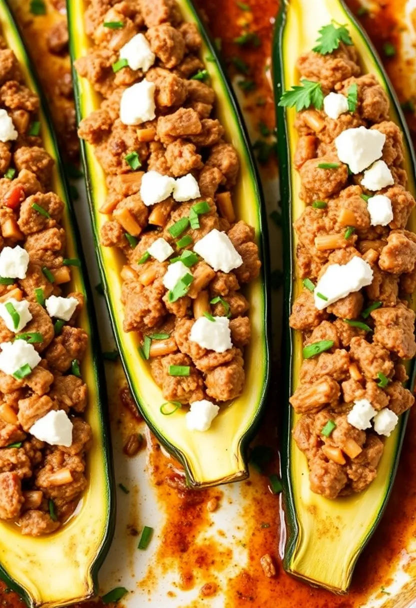 30 Italian Lamb Recipes Hearty Mediterranean Dishes 13. Lamb and Feta Stuffed Zucchini