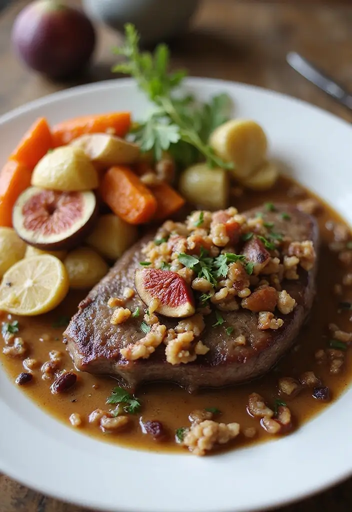 30 Lamb Backstrap Recipes Dinners That Impress Every Guest 30. Fig and Walnut Lamb Backstrap