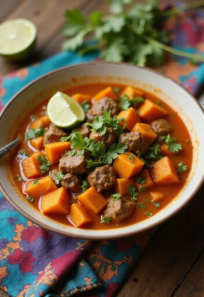 30+ Lamb Soup Recipes Comforting Bowls for Every Season 5 30+ Lamb Soup Recipes Comforting Bowls for Every Season - 5. Spicy Lamb Soup with Sweet Potatoes
