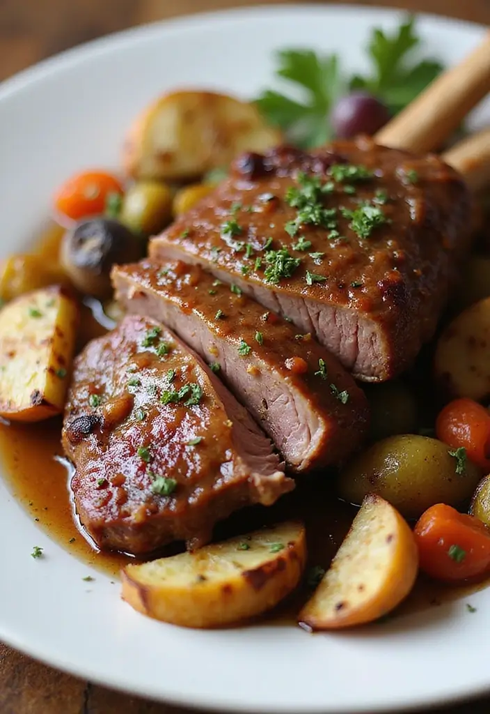 30 Leg of Lamb Recipes for Juicy and Tender Dinners 12. Maple Mustard Glazed Lamb