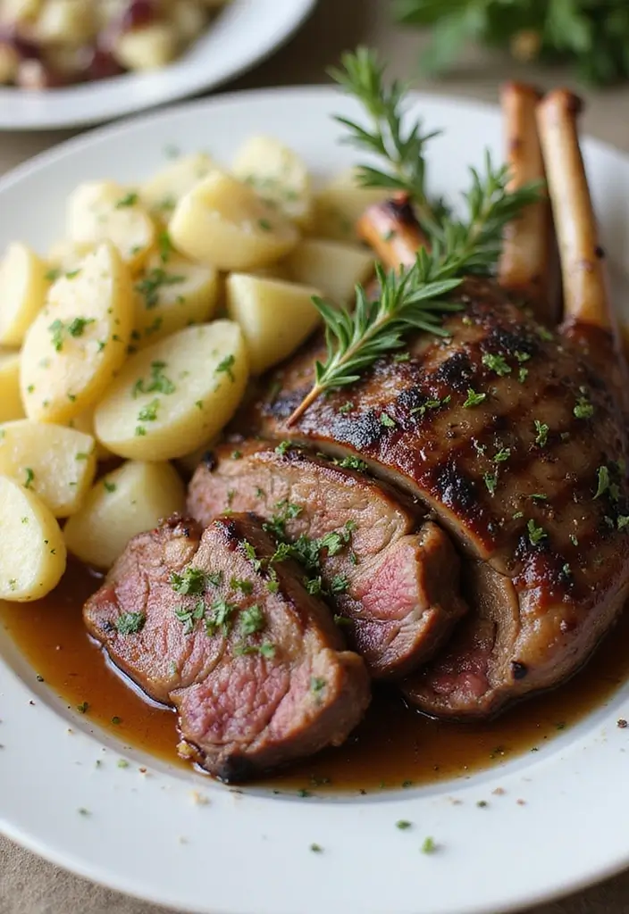 30 Leg of Lamb Recipes for Juicy and Tender Dinners 13. Rosemary and Mint Leg of Lamb