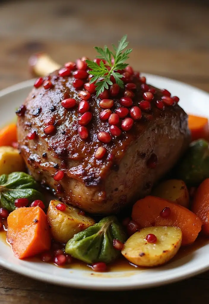 30 Leg of Lamb Recipes for Juicy and Tender Dinners 14. Pomegranate Glazed Leg of Lamb