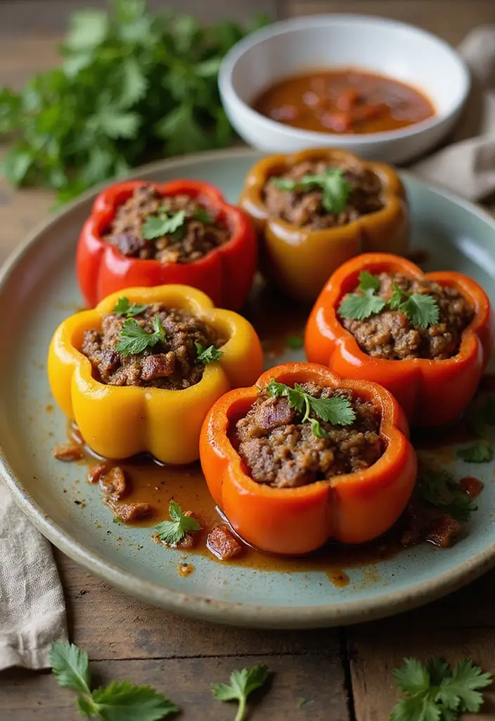 30 Mexican Lamb Recipes Bold and Zesty Flavors 17. Lamb Stuffed Bell Peppers