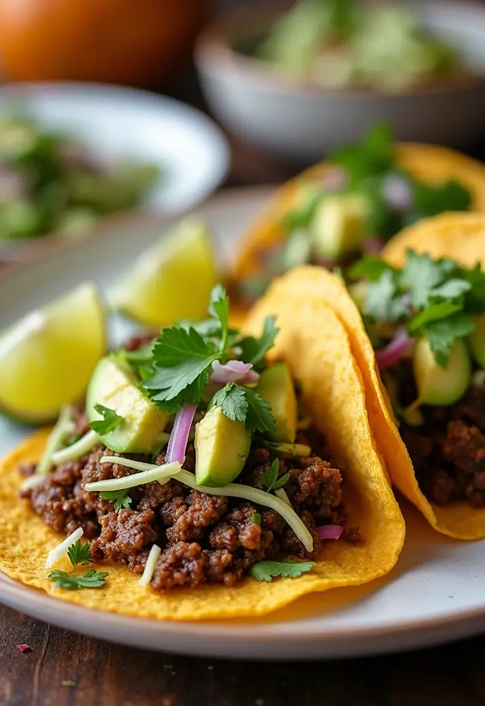 30 Recipes with Ground Lamb Meat Quick and Satisfying Meals 4. Ground Lamb Tacos with Cilantro Lime Slaw