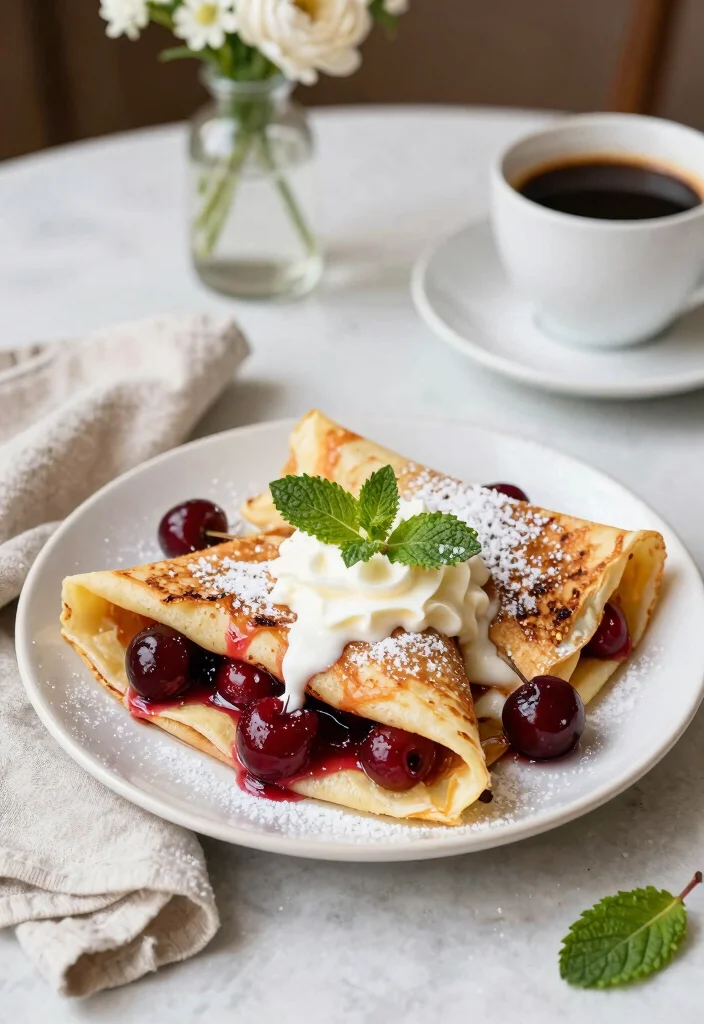 10 Cherry Jubilee Dessert Recipes for a Classic Flambé Dessert - 4. Cherry Jubilee Crêpes 1