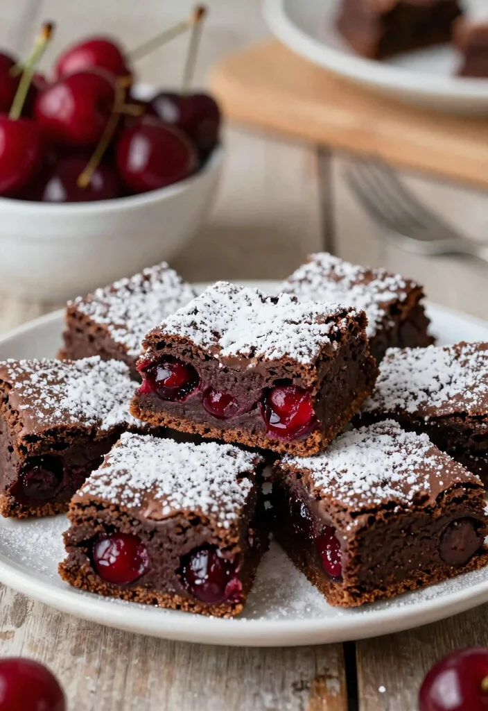 10 Chocolate Cherry Dessert Recipes for Rich Sweet Flavor 1. Decadent Chocolate Cherry Brownies 0