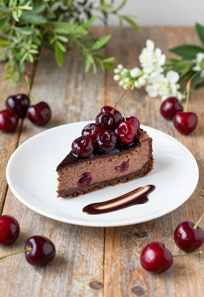 10 Chocolate Cherry Dessert Recipes for Rich Sweet Flavor 2. Vegan Chocolate Cherry Cheesecake 0