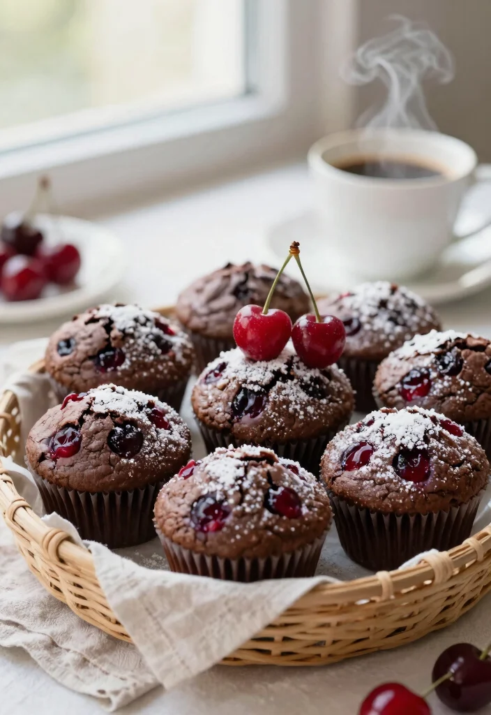 10 Chocolate Cherry Dessert Recipes for Rich Sweet Flavor 4. Chocolate Cherry Muffins 0