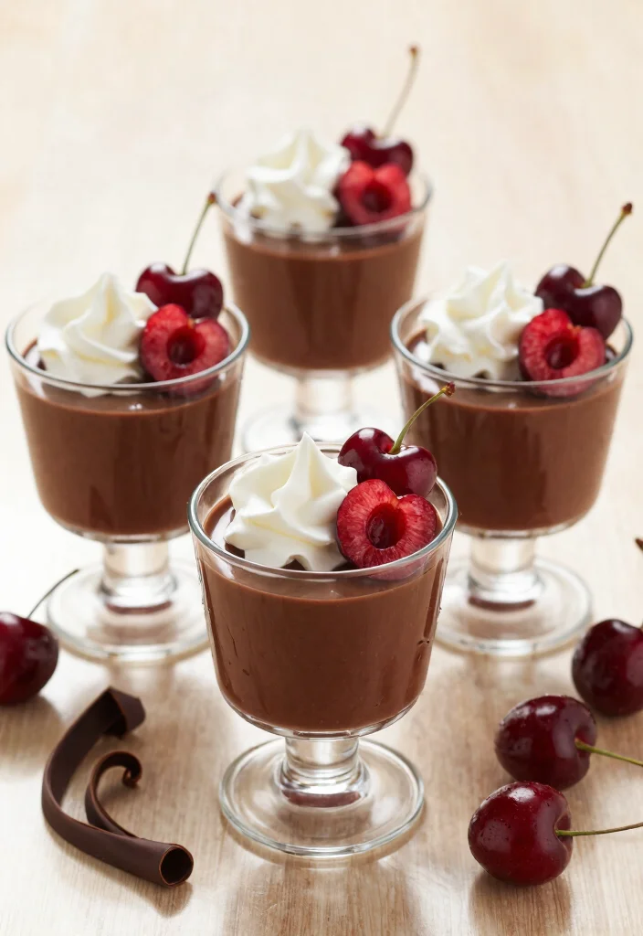 10 Chocolate Cherry Dessert Recipes for Rich Sweet Flavor 5. Chocolate Cherry Pudding Cups 0